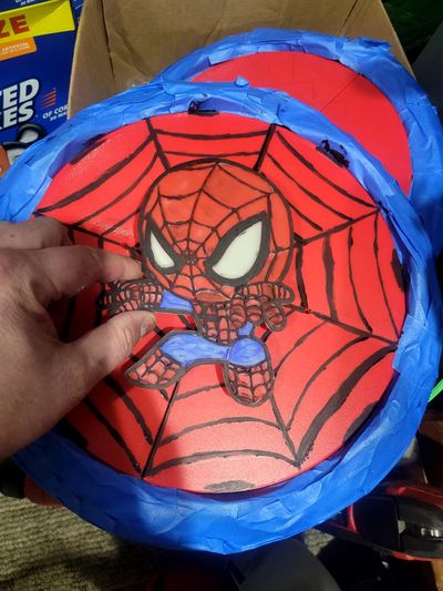 Close up up Spiderman inspired wheels for Toddler Mobility Trainer